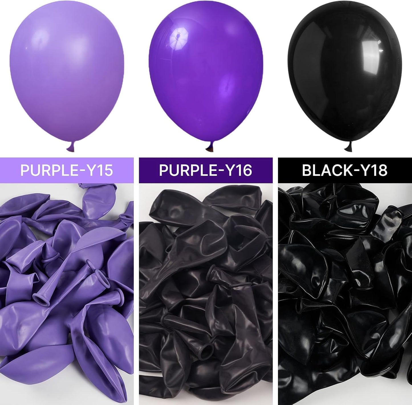PartyWoo Dark Purple Balloons 128pcs Different Sizes of 18 12 10 5 Inch Royal Purple Balloon Arch Kit Garland for Birthday Baby Shower Graduation Anniversary Bachelorette Party Decorations Purple-Y16