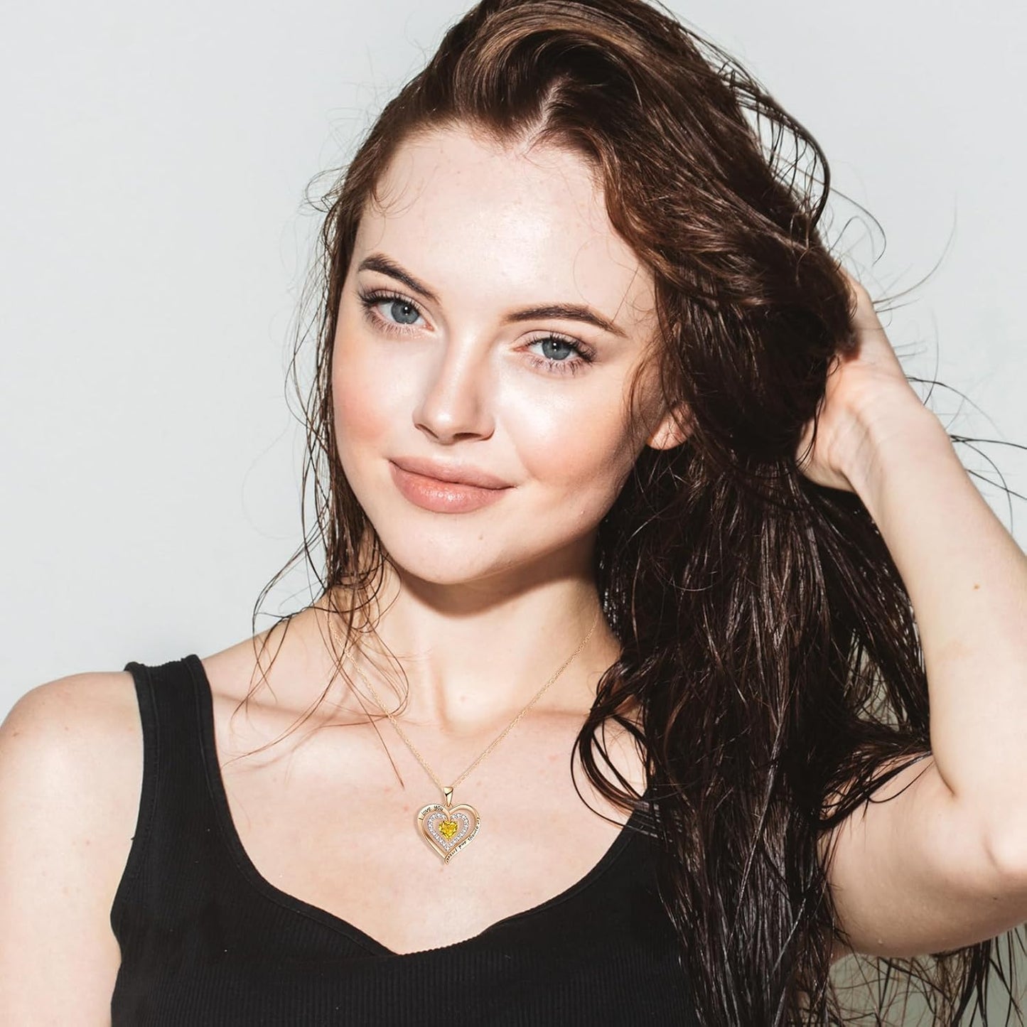 REDBEE Necklaces for Women Birthstone Heart Necklace Jewelry for Wife Girlfriend Woman Necklace