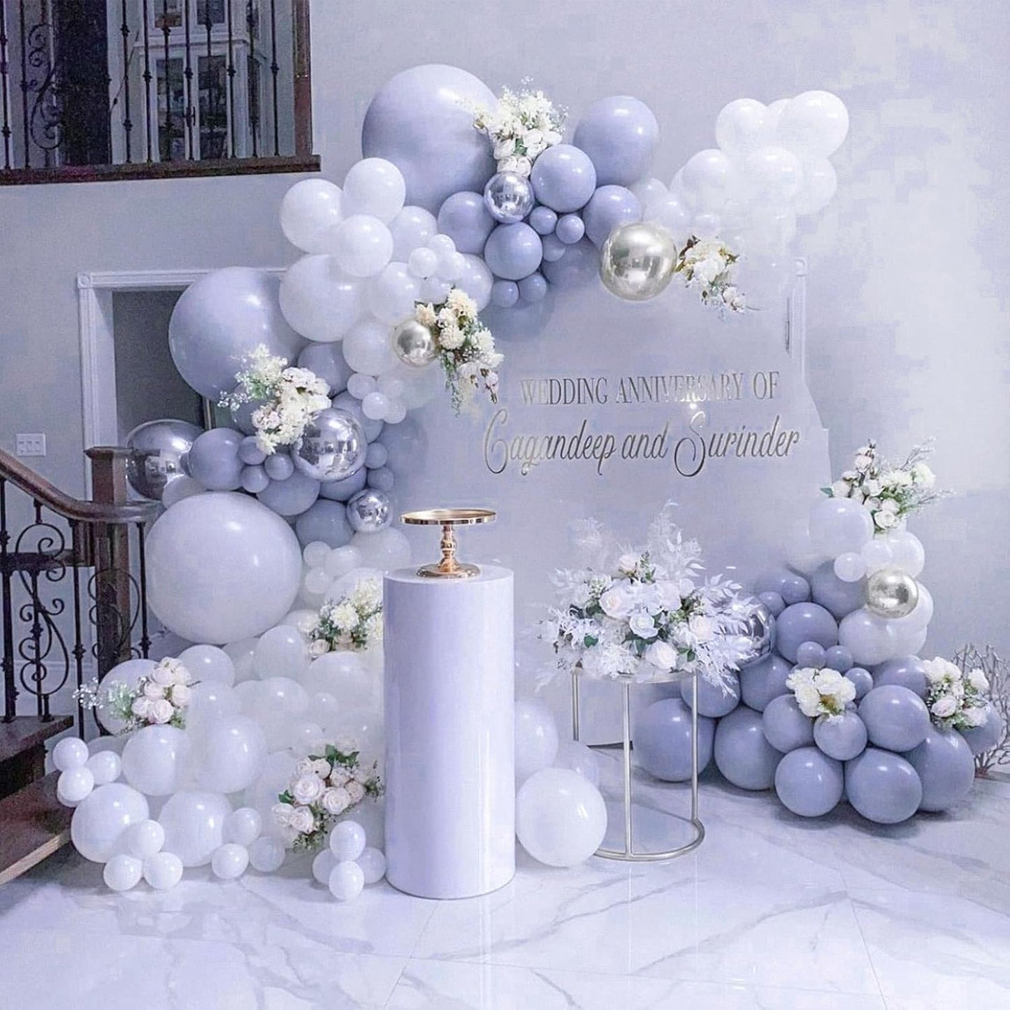 PartyWoo Dusty Blue Purple Balloons 50 pcs 12 Inch Periwinkle Lavender Latex Helium Balloons for Graduation Baby Shower Gender Reveal Wedding Butterfly Birthday Party Decorations Blue-F49