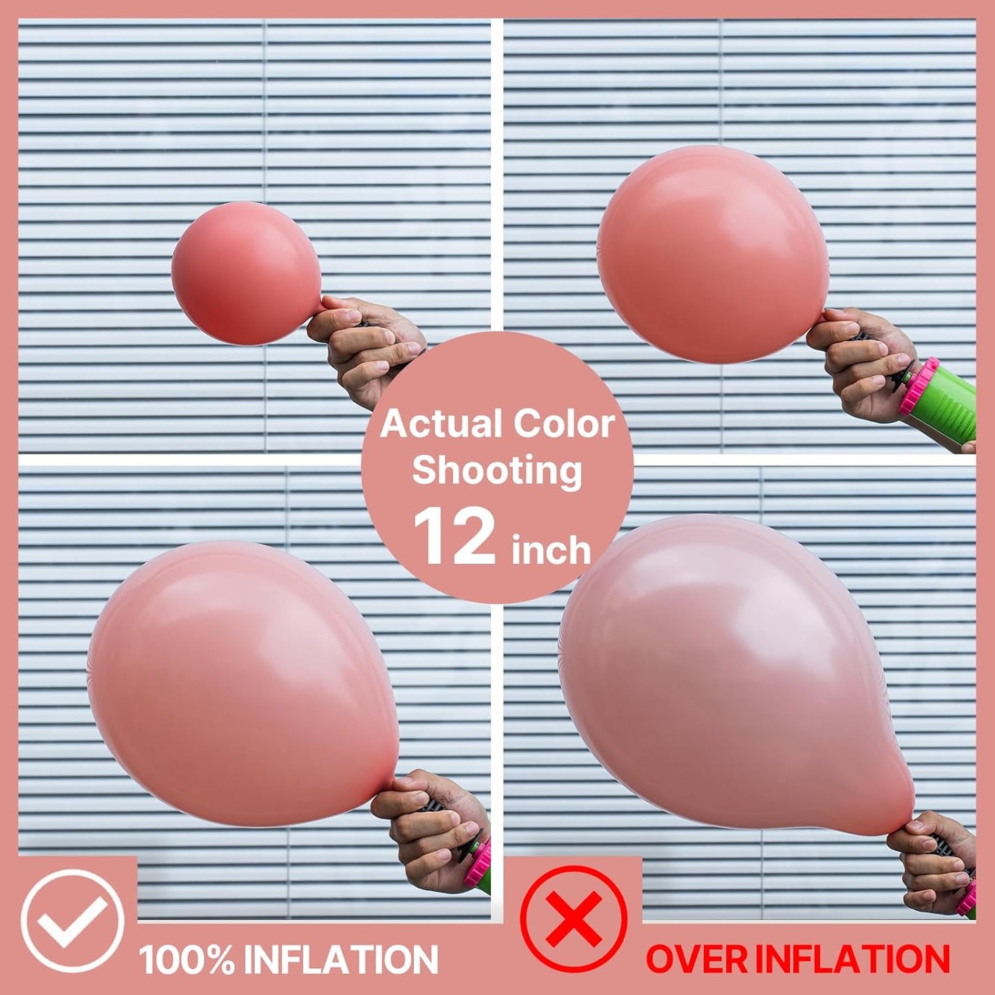 PartyWoo Dusty Pink Balloons 140pcs Different Sizes of 18 12 10 5 Inch Blush Pink Dusty Rose Boho Netural Balloon Arch Kit Garland for Baby Shower Princess Girl Birthday Party Decorations Pink-F01