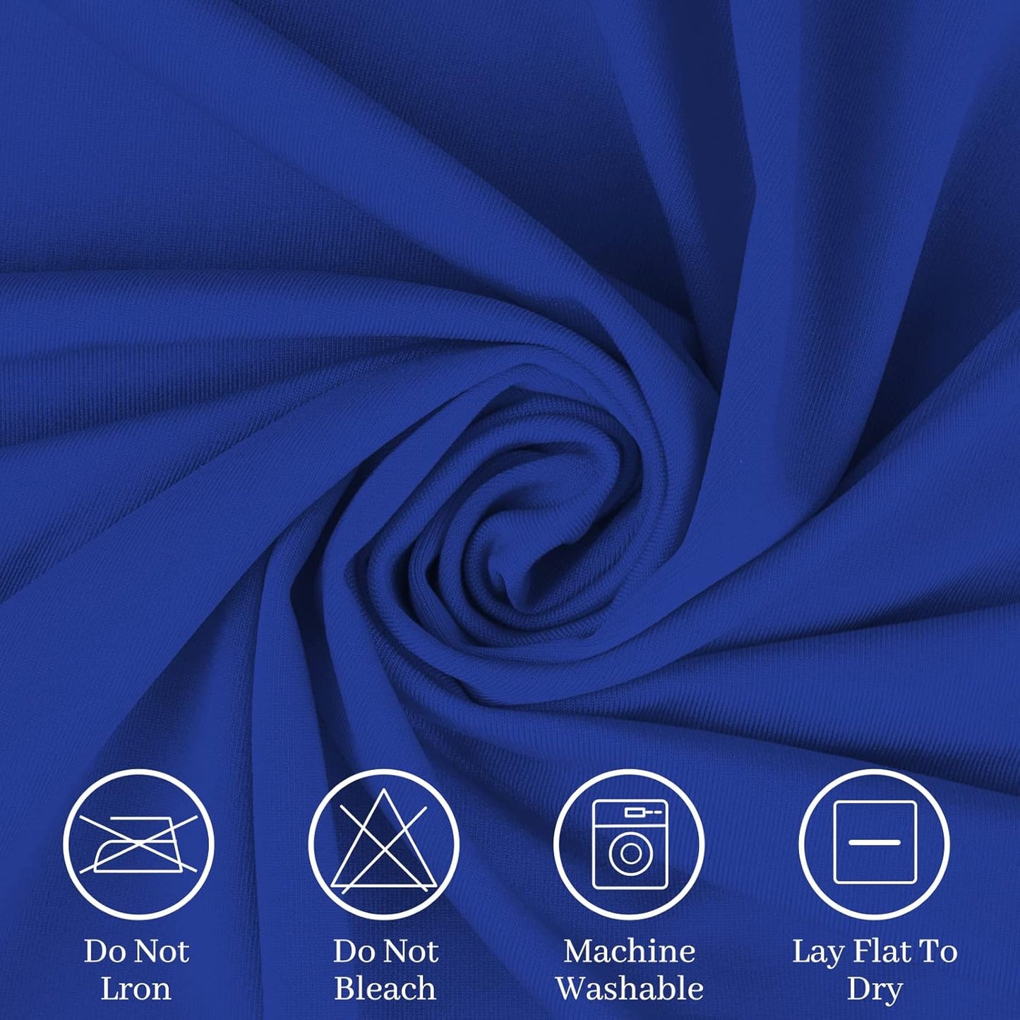 Spandex Table Cover 5 ft. Fitted Polyester Tablecloth Stretch Table Cover Table Topper Open Back - Royal Blue