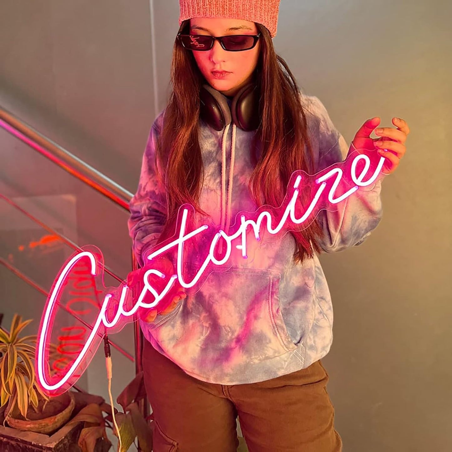 Custom Neon Signs for Bedroom Wall Decor Customizable Led Name Large Pink Personalized Neon Light Birthday Favors Home Wall Night Light Wall Gifts Christmas