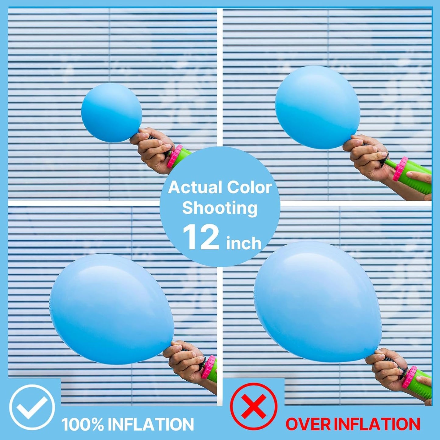 PartyWoo Light Blue Balloons 50 pcs 12 Inch Baby Pastel Sky Aqua Blue Balloons for Graduation Baby Shower Gender Reveal Weddings Under the Sea Birthday Party Decorations Blue-Y20