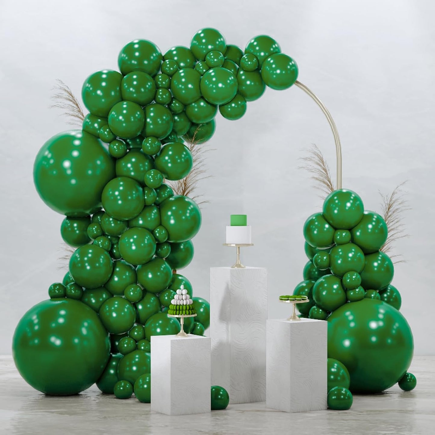 PartyWoo Dark Green Balloons 128 pcs Different Sizes of 18 12 10 5 Inch Hunter Emerald Forest Green Balloon Arch Kit Garland for Graduation Christmas Jungle Birthday Party Decorations Green-Y56