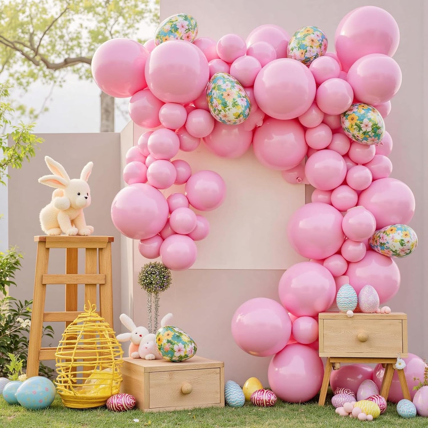 LovesTown 15PCS Pink Party Balloons, 18inch Latex Balloons Garland Arch Kit for Wedding Engagement Graduation Anniversary Party Decor