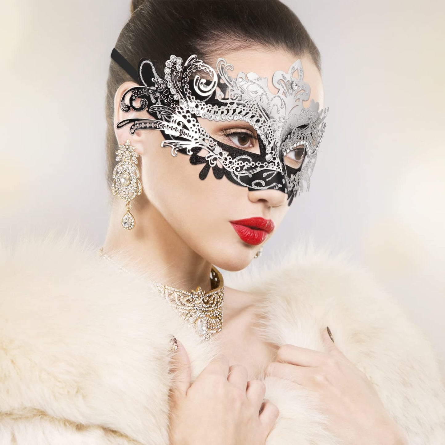 Coddsmz Couple Masquerade Mask Set - Venetian & Mardi Gras Mask for Women & Men