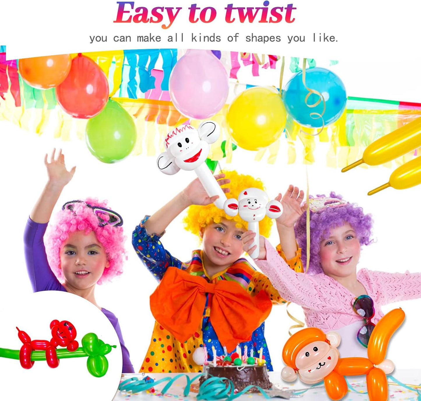 Blue Long Balloons Premium 260 Twisting Animals Magic Balloons for Birthday Kids Wedding Party Supply 100pcs