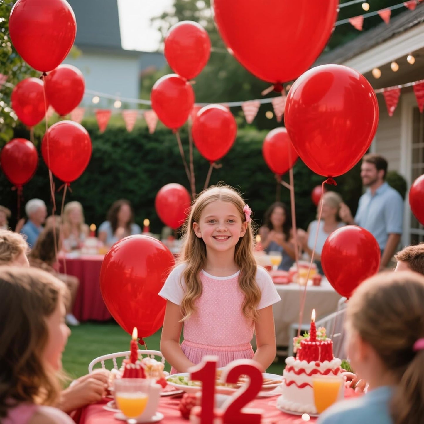 KAWKALSH Red Balloon 110pcs, 12 Inch Thickened Red Latex Helium Balloons for Graduation Wedding Independence Day Valentine's Day Memorial Day Christmas Engagement Birthday Party Decorations