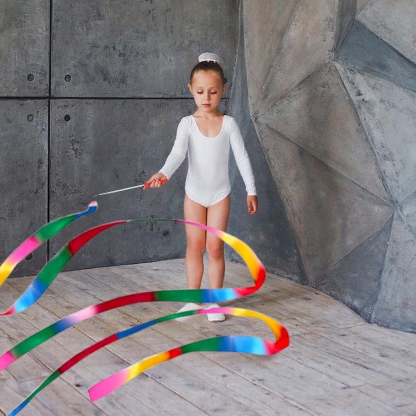 24pack Dance Ribbon Wand Rainbow Streamer Party Favors for Kids 4-8 8-12 Girls Artistic Dancing Gymnastics Carnival Games Goodie Bag Stuffers Birthday Party Decorations Mermaid Princess Party Supplies