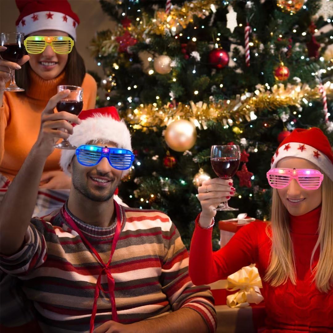 Fsmiling 24 Pack Light Up Glasses Adults Led Glasses Glow In The Dark Party Supplies for Adults Party Favor