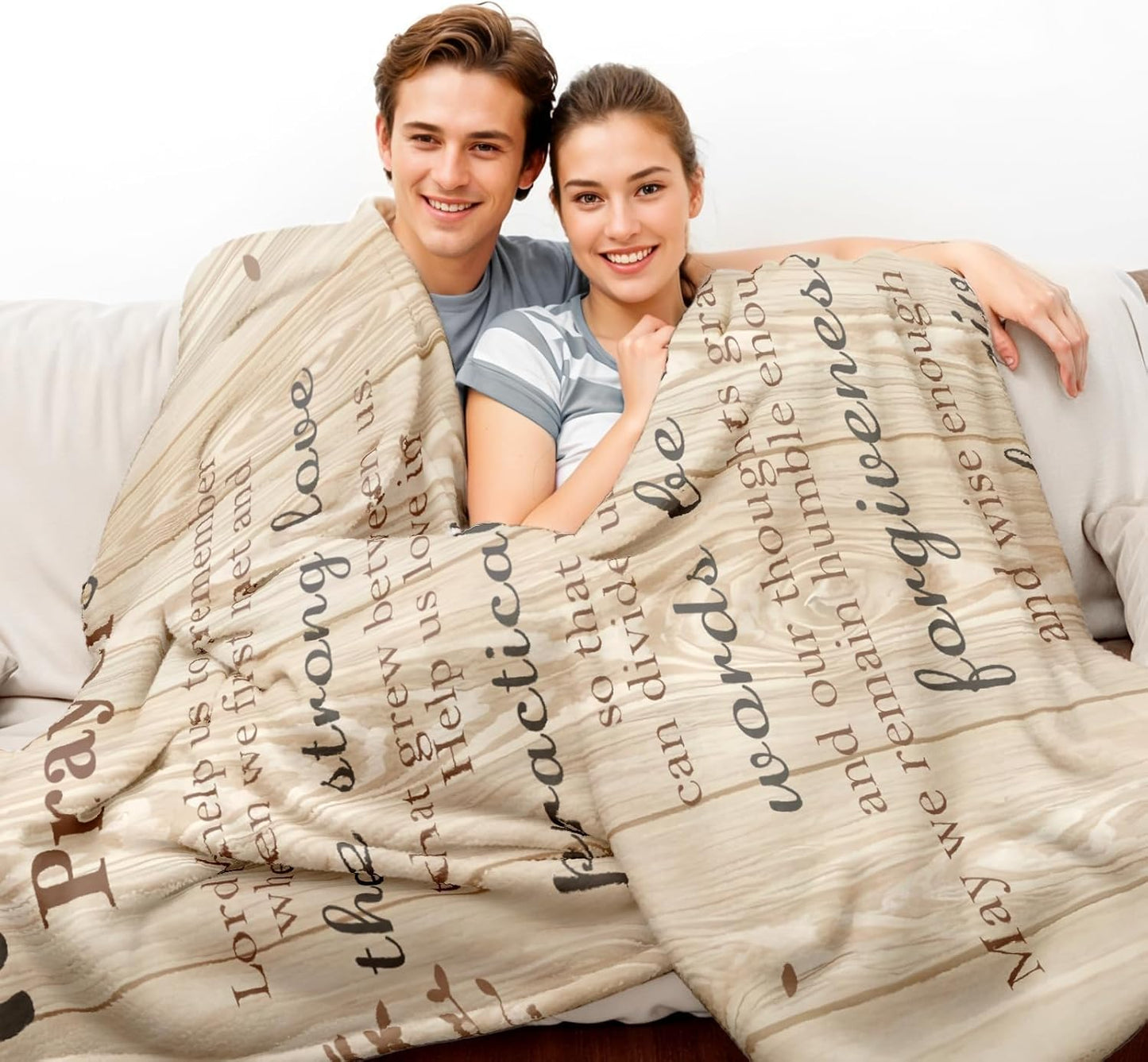 Uniquilling Wedding Gifts for Couples 2025, Newlyweds Gifts for Couples Bridal Shower Gift, Best Bride Gifts for Wedding Day, Marriage Prayer Throw Blanket 60"x 80"