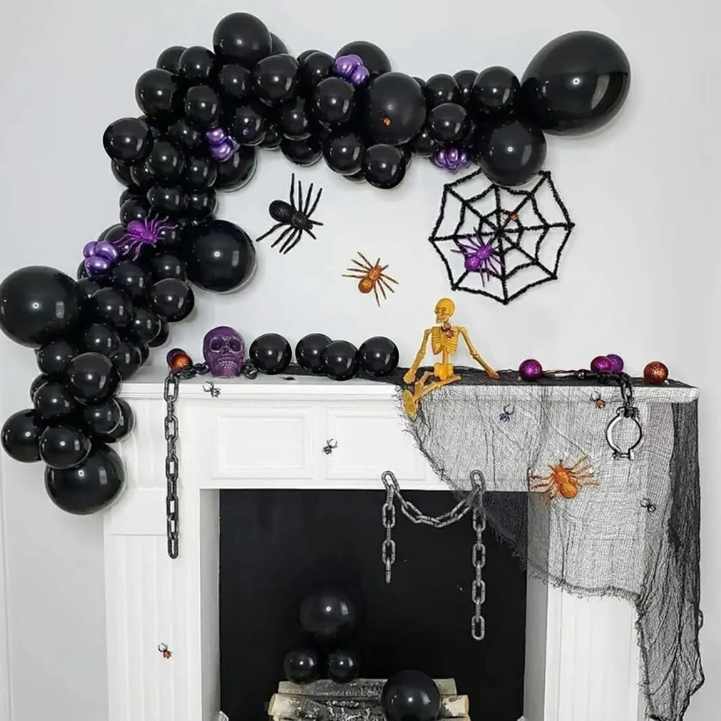 KAWKALSH 200pcs Black Balloons 5 Inch, Small Mini Latex Balloons for Party Birthday Baby Shower Anniversary Festival Arch Garland Decoration