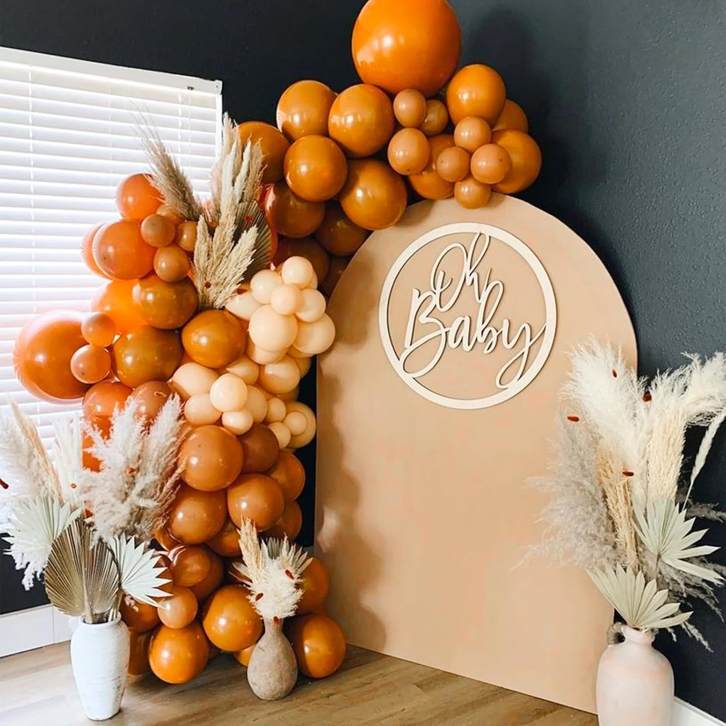 PartyWoo Burnt Orange Balloons, 50 pcs 12 Inch Boho Orange Balloons, Brownish Orange Balloons for Balloon Garland or Balloon Arch as Birthday Party Decorations, Baby Shower Decorations, Orange-F53