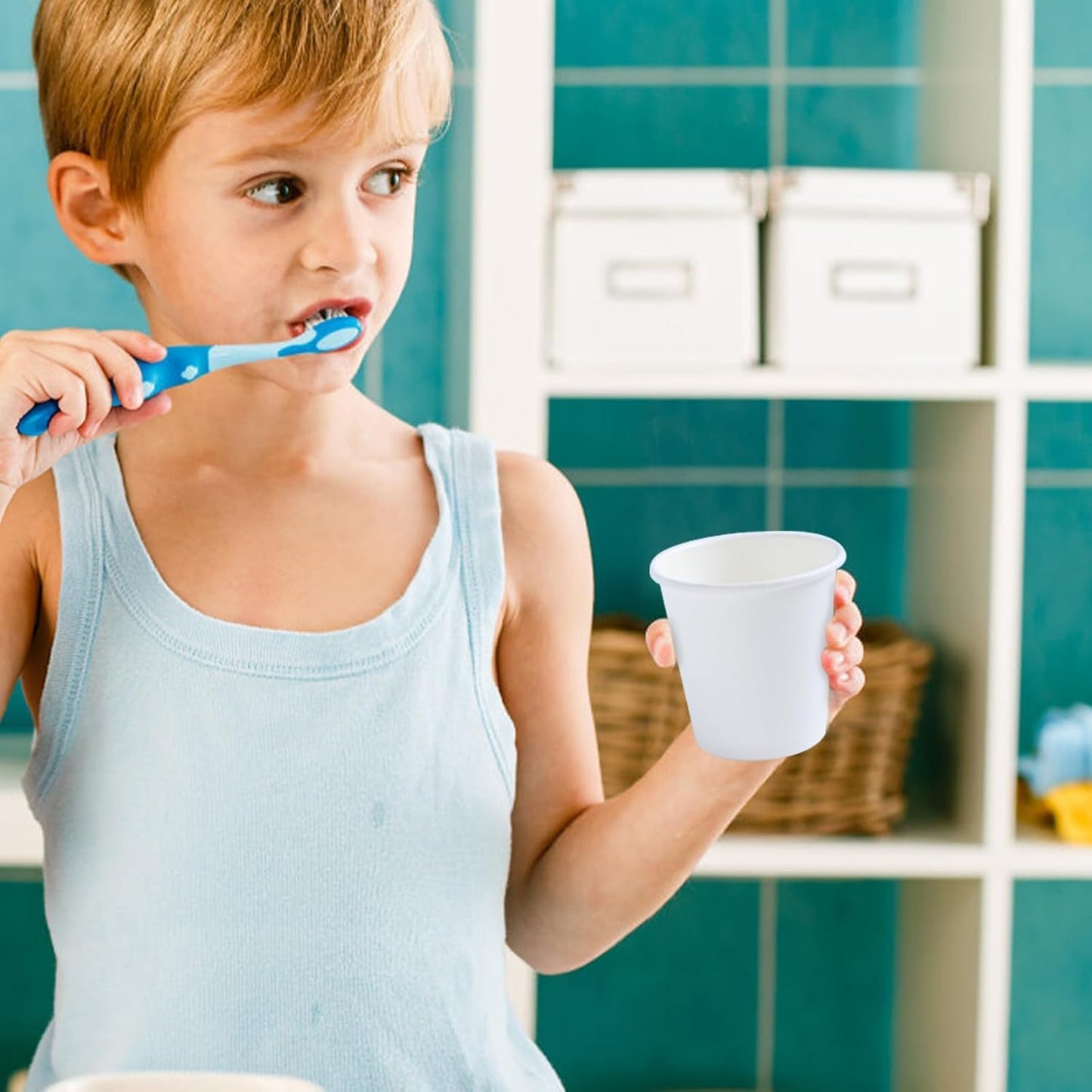 100 Pack 3 oz Paper Cups White, Small Mouthwash Cups 3 OZ, Mini Disposable Bathroom Cups, Paper Cups 3 Ounce for Bathroom, Supermarket, Birthday Party, Travel, Events, Picnic, BBQ