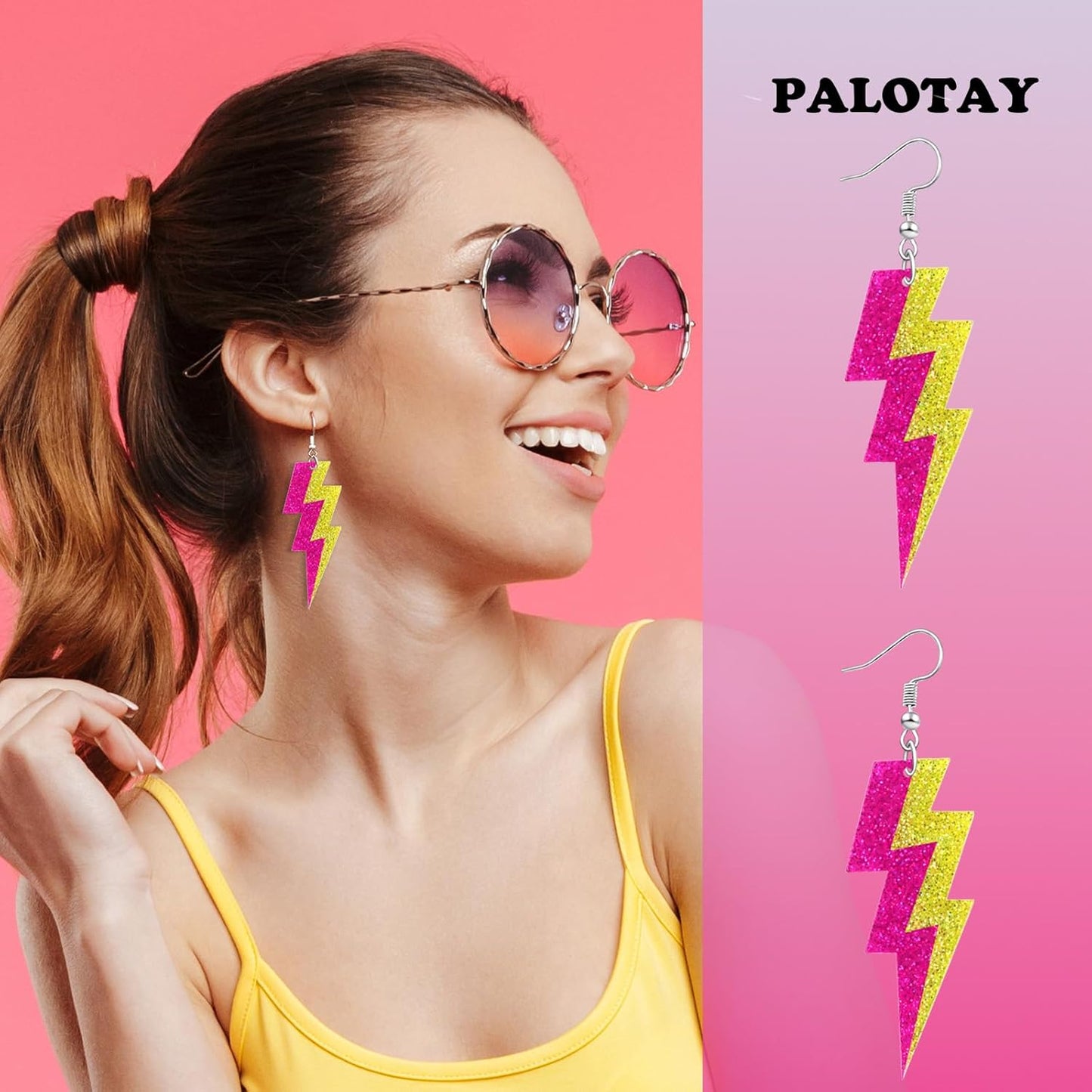 80s 90s Retro Cassette Tape Neon Earrings for Women Acrylic Radio Earring Set for 80s 90s Accessories Cosplay Party Jewelry Gifts