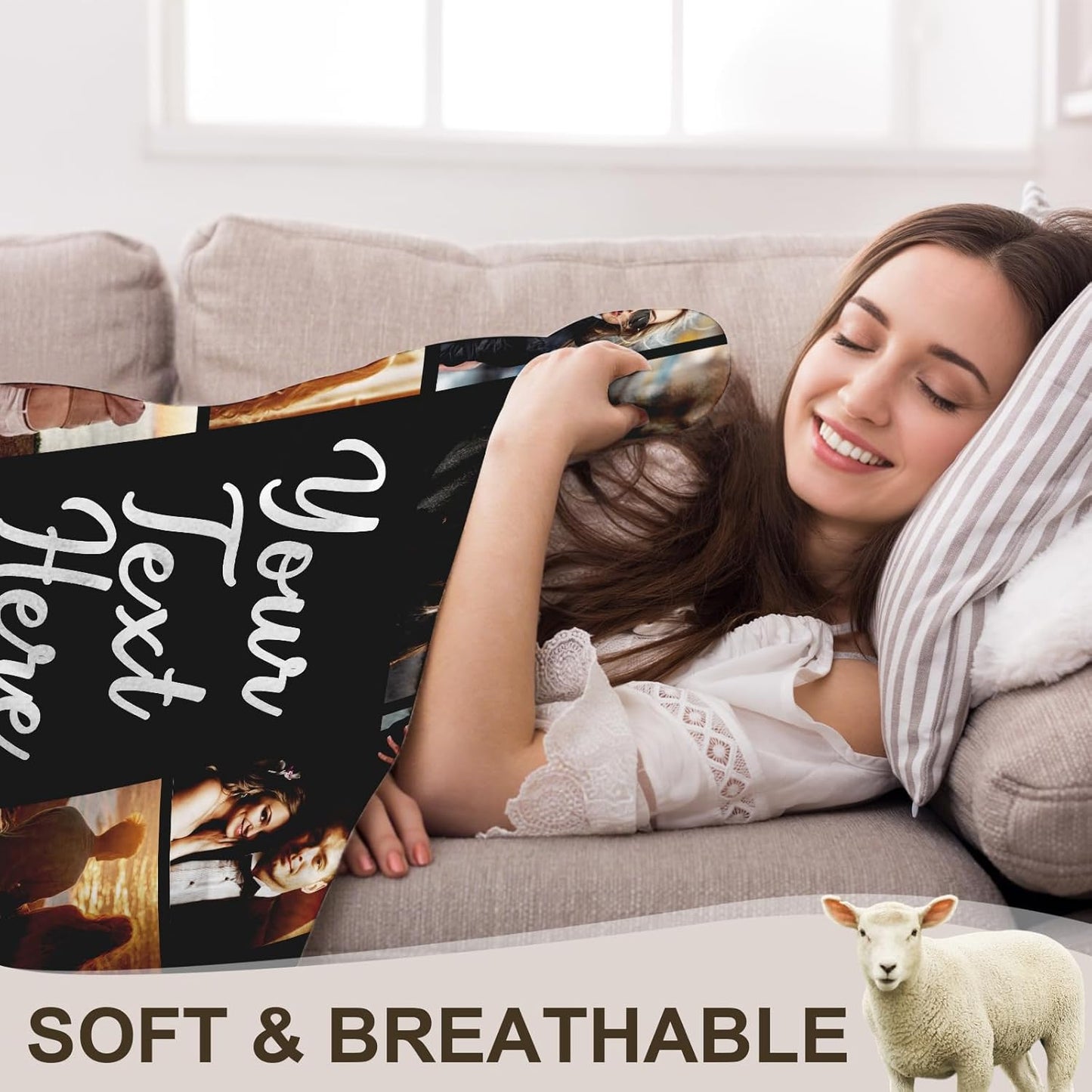 Yofair Ships Next Day, Custom Blanket with Picture Anniversary Wedding Gifts for Women Men Personalized Photo Blankets I Love You Couple Gift for Boyfriend Girlfriend Wife Husband