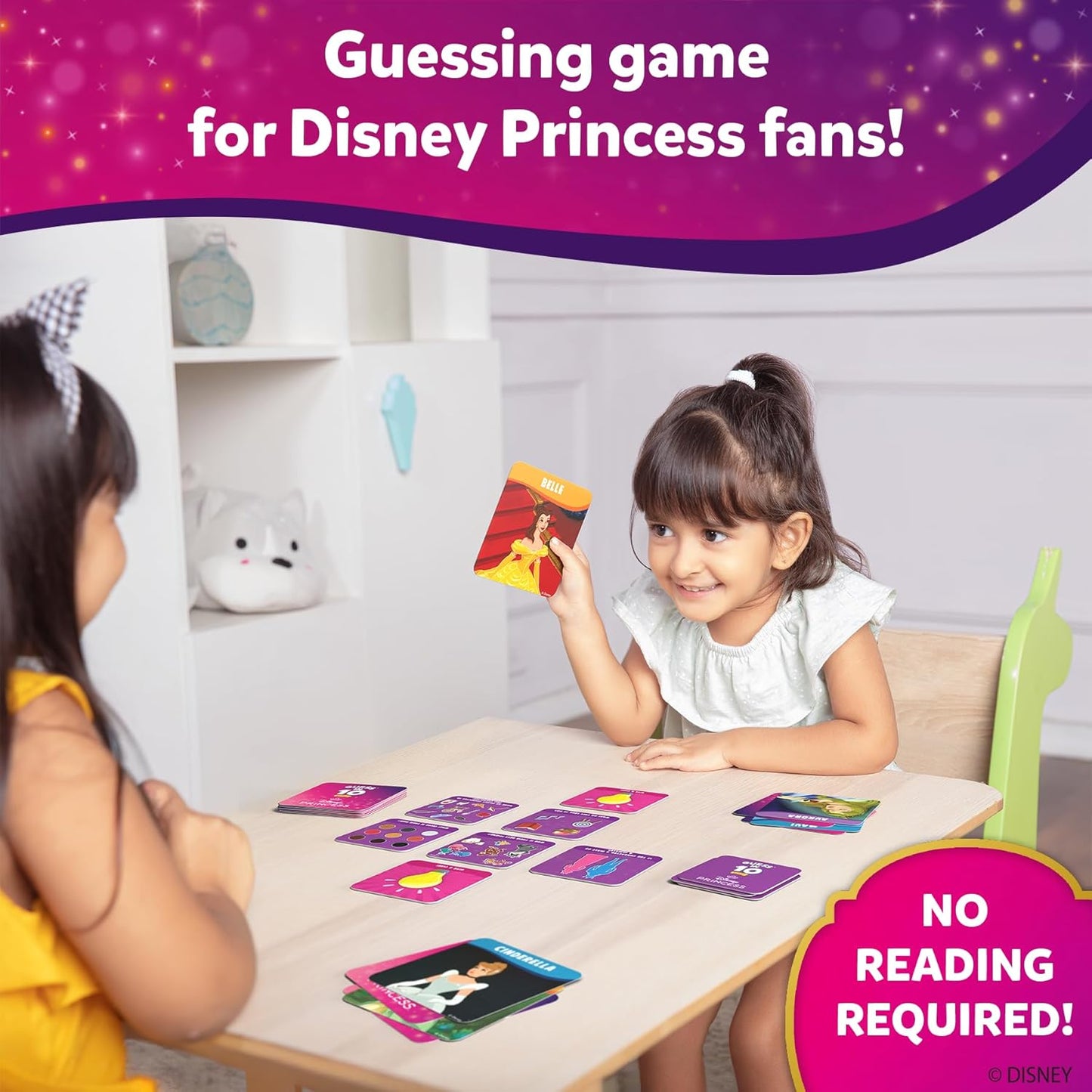 Skillmatics Guess in 10 - Disney Princess Card Game, Christmas Fun for Preschool Kids, Girls & Boys Who Love Cinderella, Ariel, Jasmine, Fun Travel Game, Gifts for Ages 3, 4, 5, 6