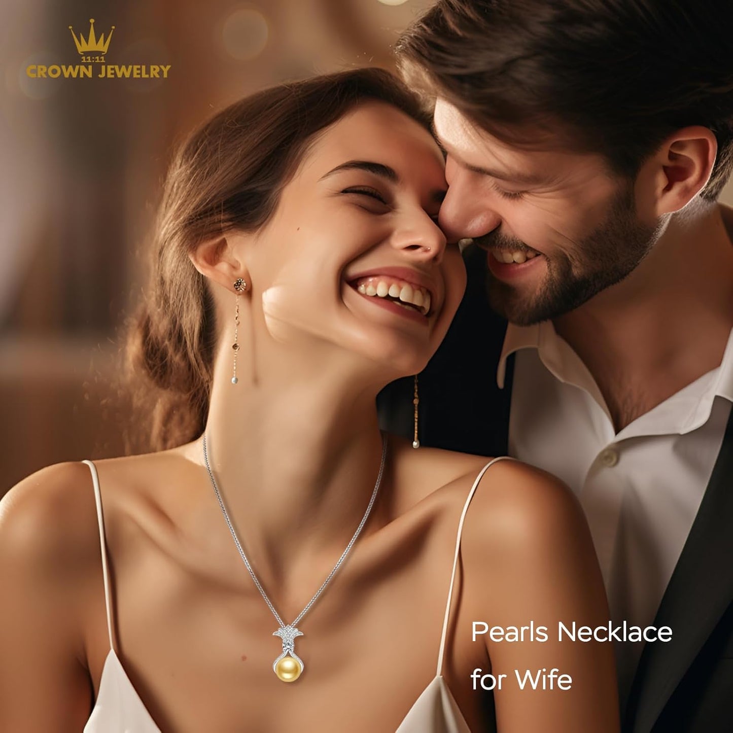 Gifts for Wife Women Anniversary -Pearl Necklace -Mom Girlfriend Her Fine Jewelry Mothers Day Valentines Christmas Birthdays Gift