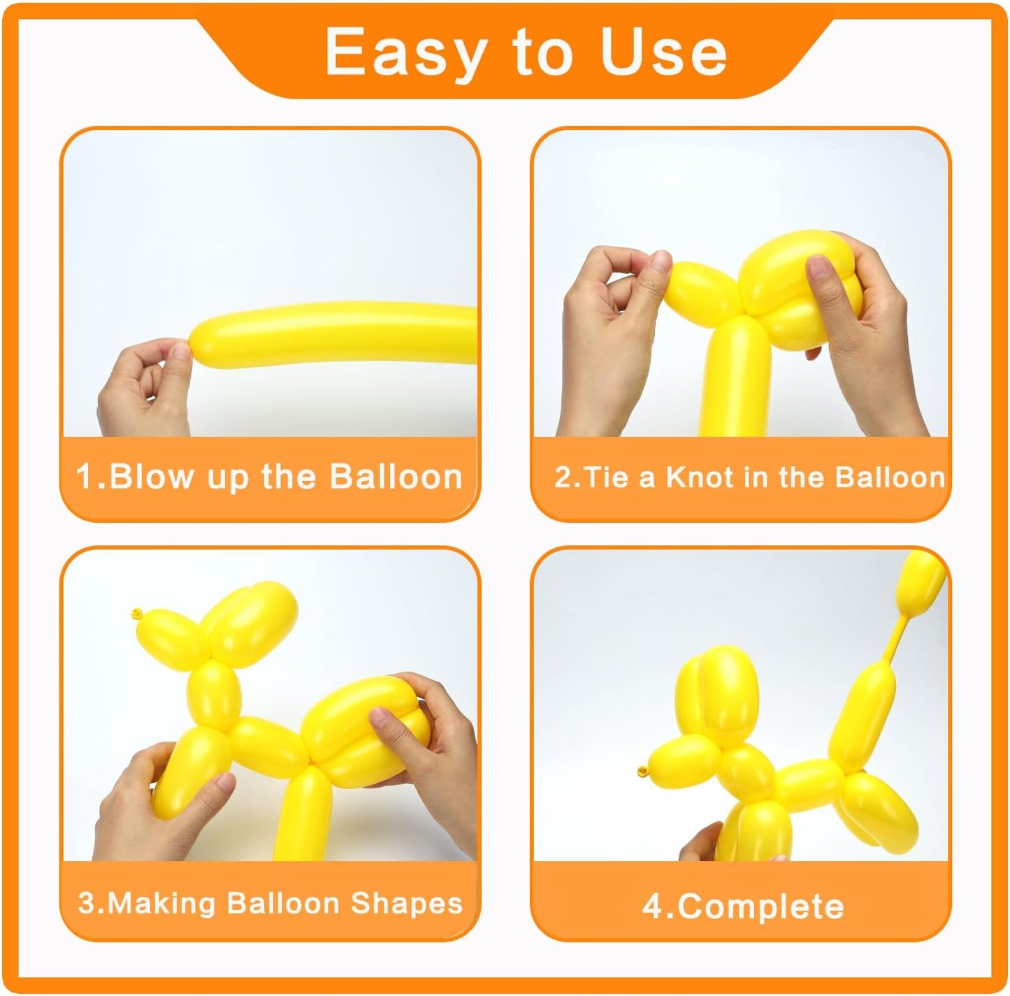 100PCS 260q Long Skinny Balloons Rainbow Twisting Animal Assorted Color Thickening Latex Modeling Magic Balloons for Balloon Garland DIY Birthday Weddings Christmas Party Decorations