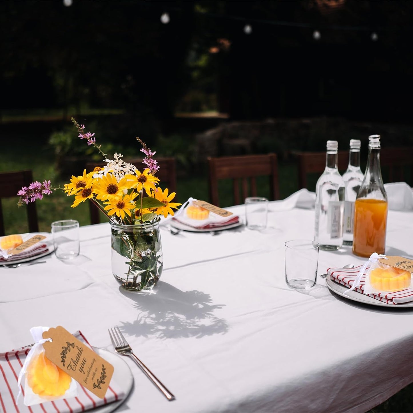 25 Set Sunflower Mini Soap for Wedding Party Favors Bridal Shower Favors Baby Shower Soap Guests Gifts Small Handmade with Drawstring Organza Bags and Thank You Cards(Yellow)