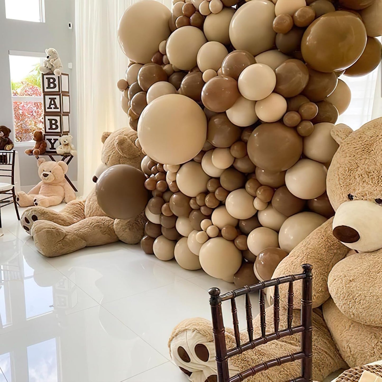 PartyWoo Brown Balloons 50 pcs 12 Inch Coffee Brown Boho Neutral Balloons for Wedding Baby Shower Gender Reveal Safari Jungle Graduation Birthday Party Decorations Brown-F09