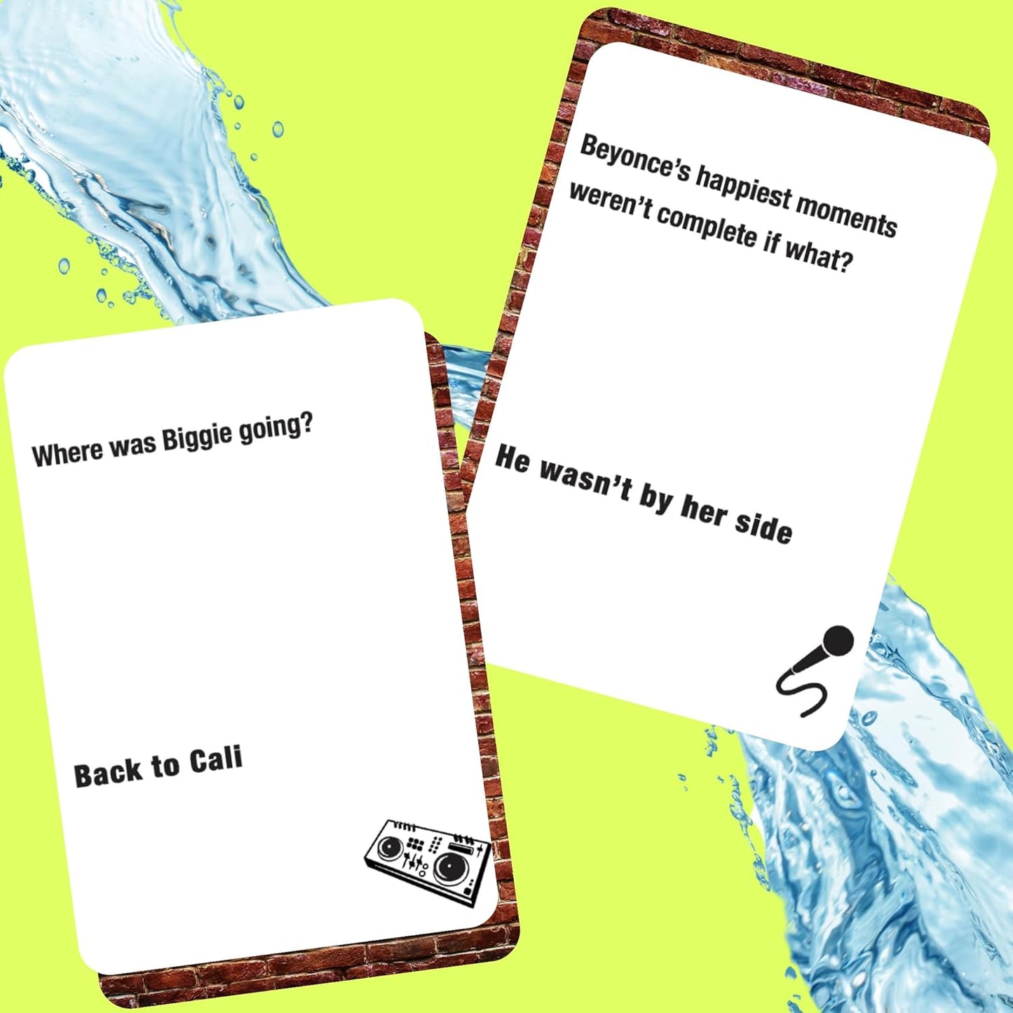 Lyrically Correct OG Waterproof 90s & 2000s Hip Hop and R&B Trivia Card Game – Durable, Splash-Proof Party for Adults, Travel, Outdoor Fun, Camping, Family Game Night