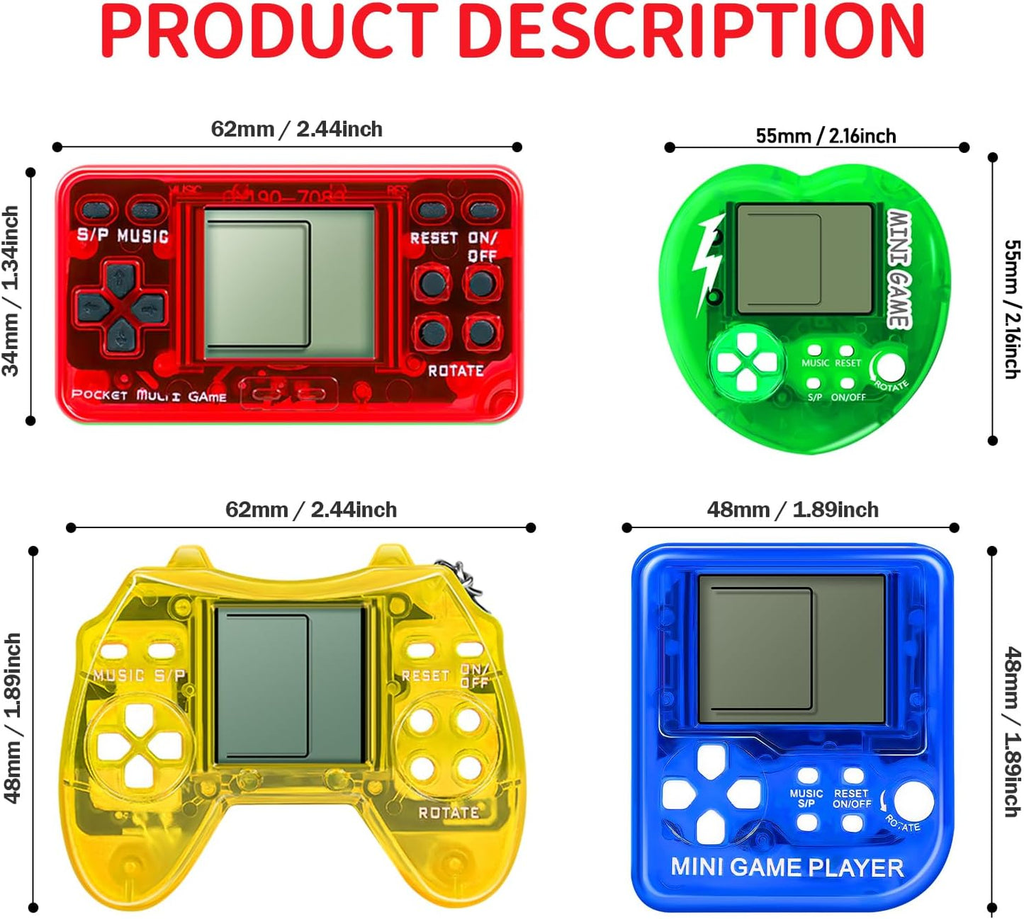 12Pcs Video Game Party Favors Valentines Day Gifts for Kids, Mini Game Keychain Arcade Party favors Birthday Supplies Classroom Prizes for Boys and Girls