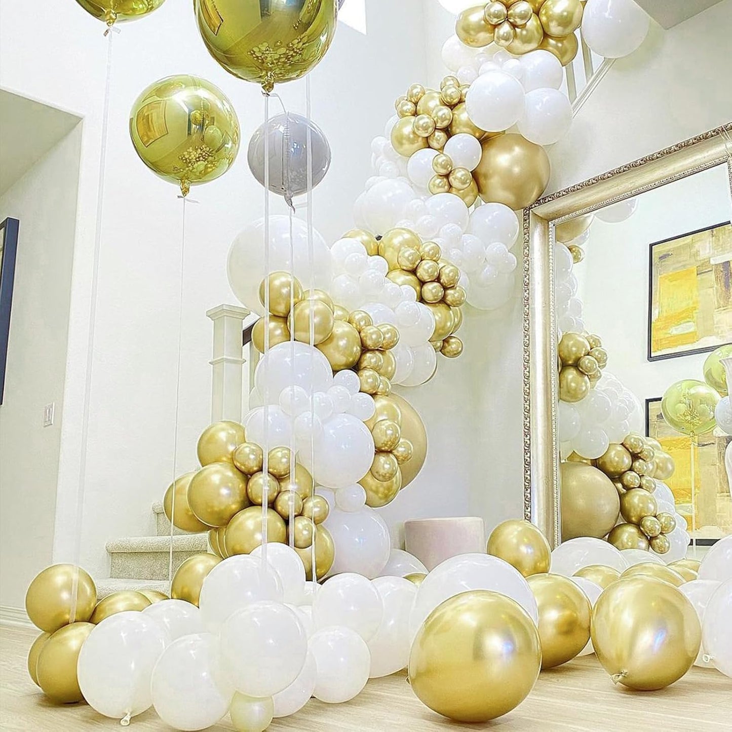 PartyWoo Metallic Gold Balloons 50 pcs 12 Inch Light Gold Balloons for Graduation Baby Shower Gender Reveal Christmas Wedding New Year Anniversaries Birthday Party Decorations Gold-G129