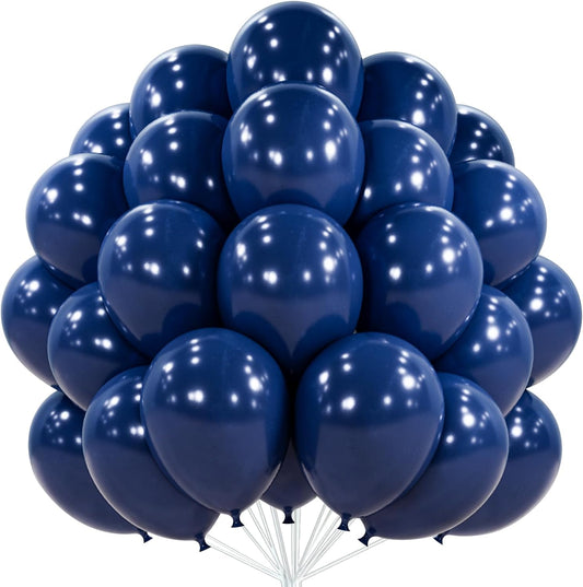 PartyWoo Navy Blue Balloons 50pcs 12 Inch Dark Blue Latex Helium Balloons for Graduation New Year Wedding Sports Theme Boy Baby Shower Men Birthday Bachelorette Party Decorations Blue-Z90