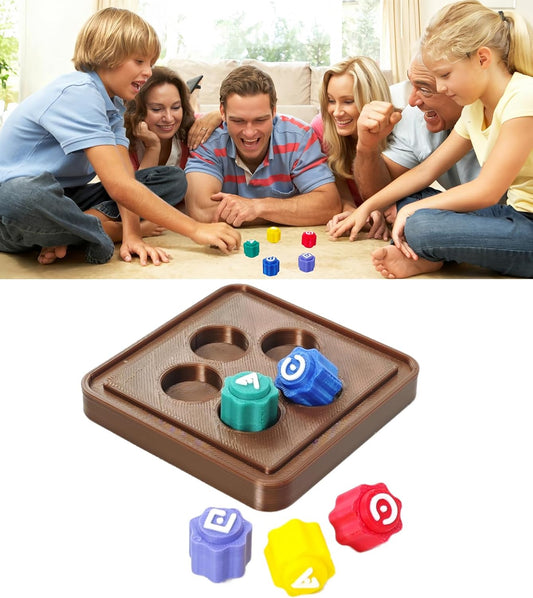 Gonggi Korean Game Stone Set,Traditional Korean Tossing Stone Game, Korean Gonggi Jack Stone Pebbles Set (BrownBase, 5Stone+1Base)