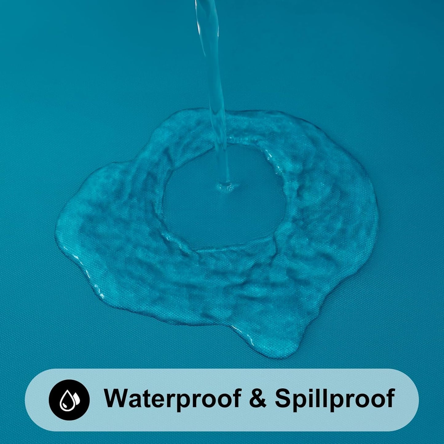 Smiry Rectangle Tablecloth, Elastic Fitted Flannel Backed Vinyl Tablecloths for 4ft Folding Tables, Waterproof Wipeable Table Covers for Indoor, Outdoor, Picnic and Camping (Turquoise, 30"x48")