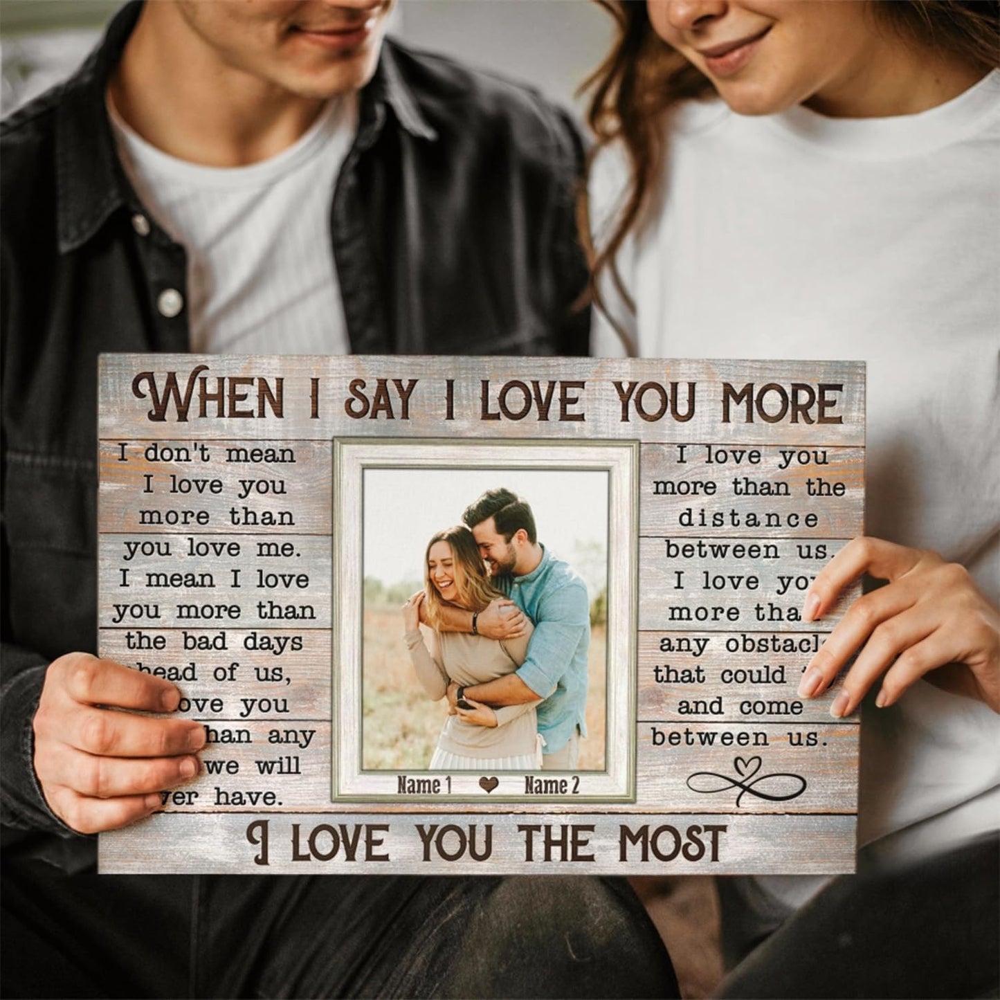 Dem Canvas Personalized Canvas Prints, Custom Love Canvas, When I Say I Love You More Wedding Gifts For Couple Canvas Anniversary Valentine Gift For Wedding Canvas (30x20)