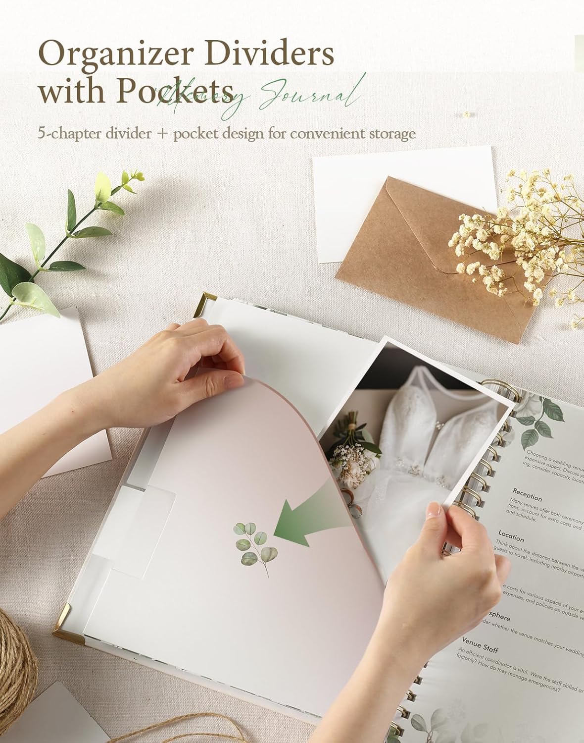 molekaus Wedding Planner Book And Organizer：Wedding Planner For Bride With Interchangeable Photo Cover & Embossed Design — Wedding Planner Bride Gifts With Checklists, Guest List & Timeline 11.5*10.5in