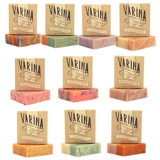 Natural Fruity Variety Bar Soap - Gentle Cleansing for Sensitive Skin, Fruity - 10 Pack