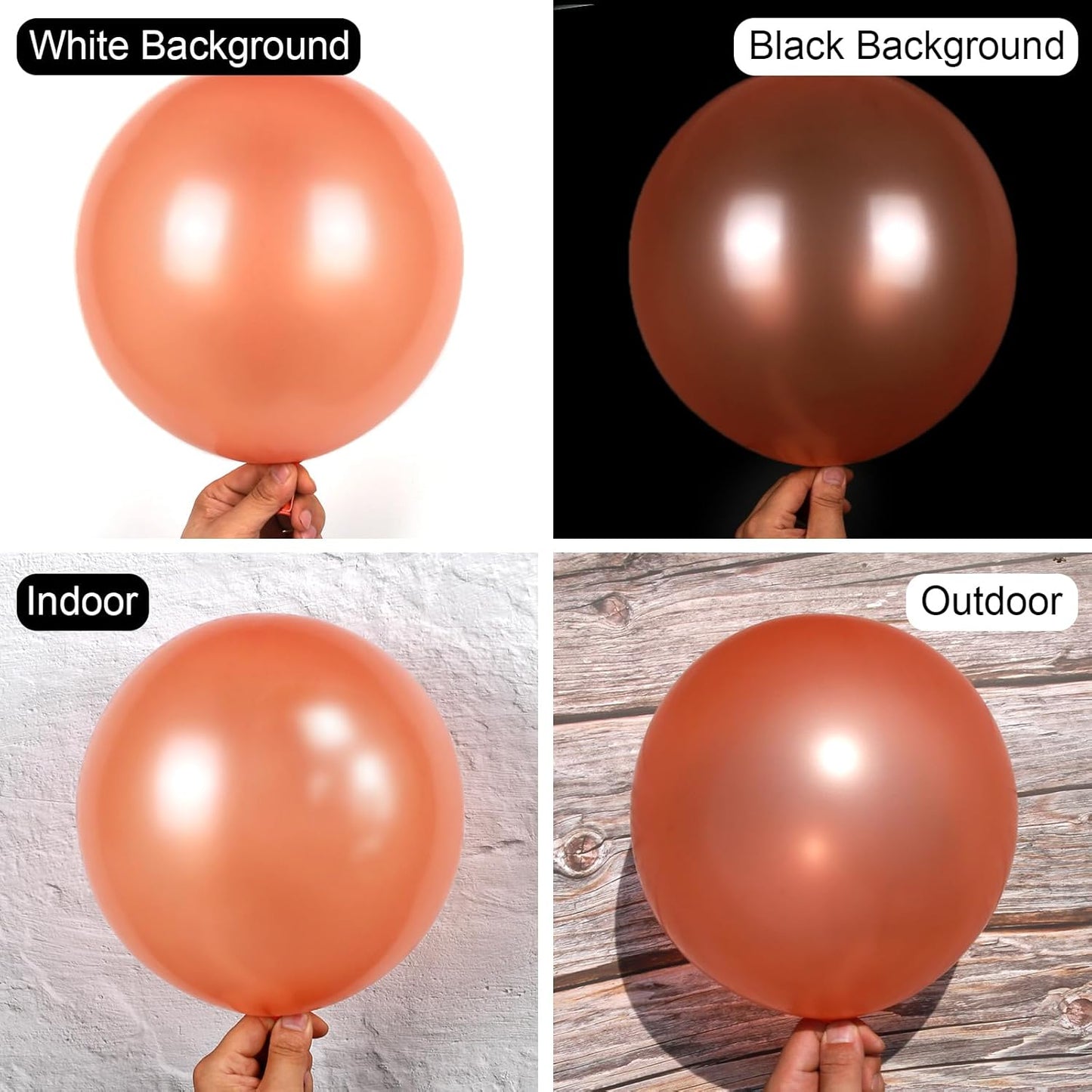 Pearl Rose Balloons, 150 pcs Different Sizes Pack of 18 Inch 12 Inch 10 Inch 5 Inch Shimmer Rose Balloons for Balloon Garland Balloon Arch as Birthday Party Wedding Decorations