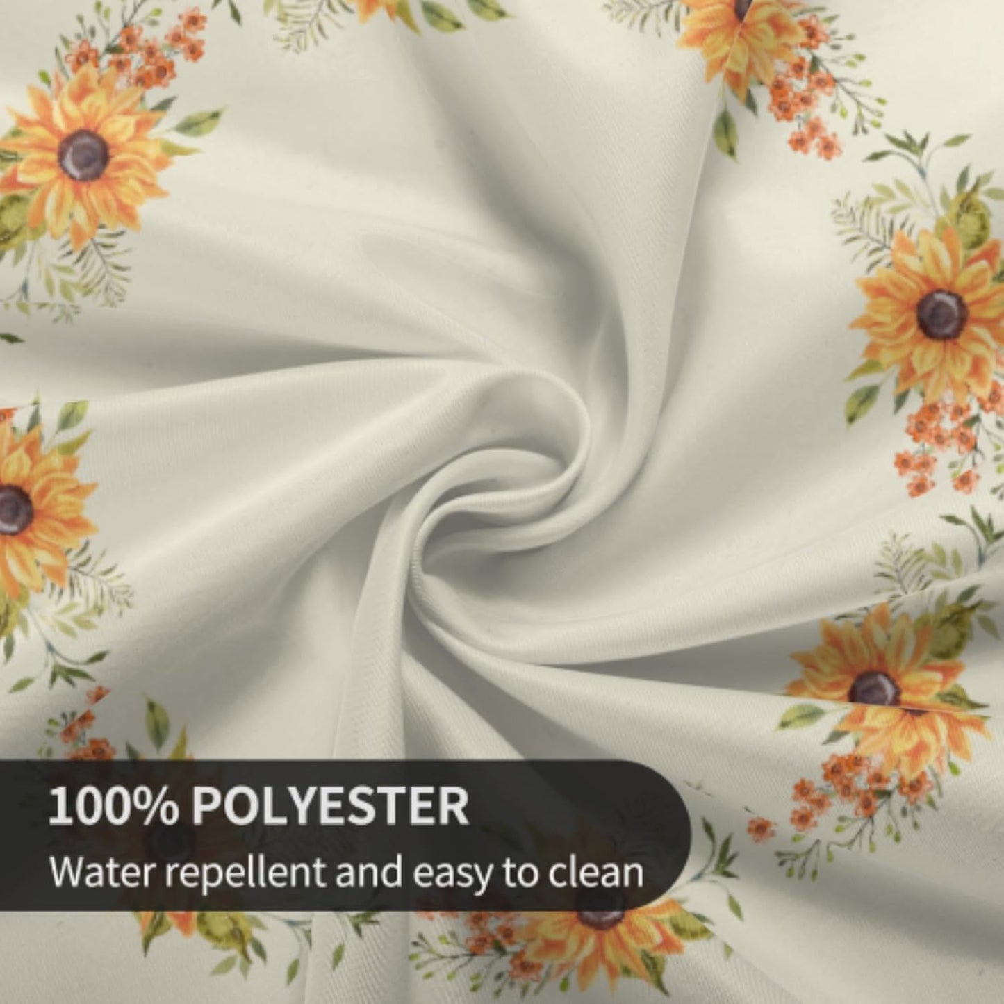 Giwawa Fall Autumn Round Tablecloth 60Inch Pumpkin Sunflower Circle Reusable Heat Resistant Washable Table Cloth Cover for Kitchen Dining Seasonal Holiday Farmhouse Decor