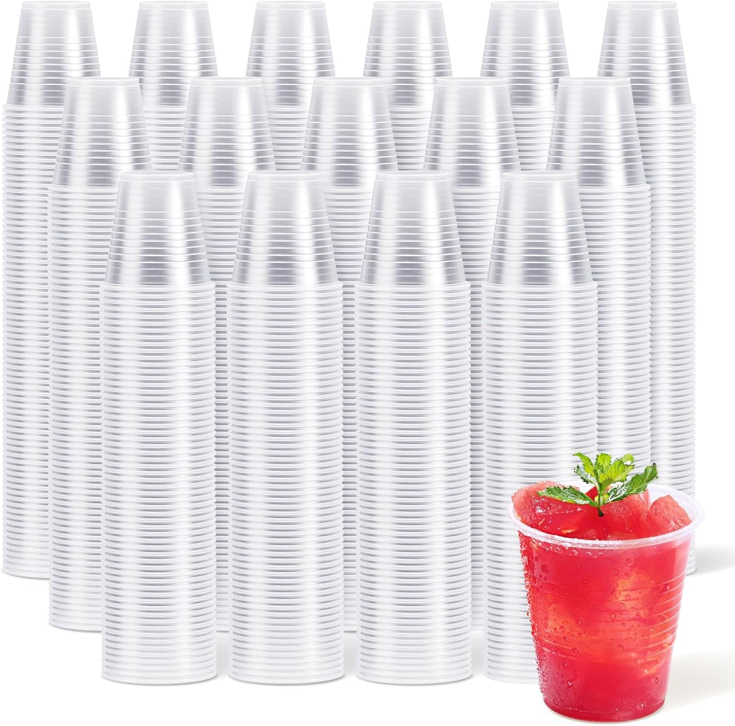 JOLLY CHEF 𝟏𝟐𝟎𝟎 𝐏𝐚𝐜𝐤 5 oz Clear Plastic Cups,5 Ounce Small Disposable Cups for Iced Coffee, Smoothie, Milkshake, Cold Drinks