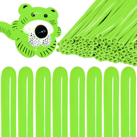 KAWKALSH 260 Light Green Long Balloons for Balloon Garland Thickening Skinny Latex Twisting Animals Modeling Christmas Birthday Wedding Party Festival Decorations 100pcs