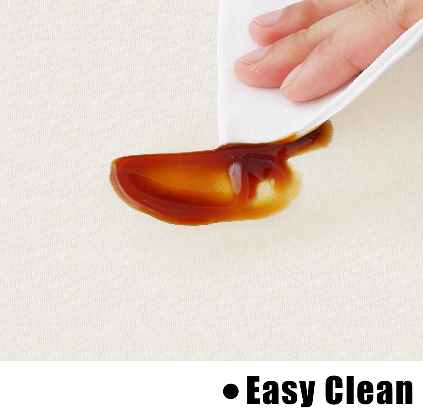 homing 2 Pack Rectangle Vinyl Tablecloth, Waterproof Spillproof Plastic Flannel Backed Table Cloth, Wipe Clean Table Cover for Dining, Buffet Parties and Camping (Beige, 60" x 120")