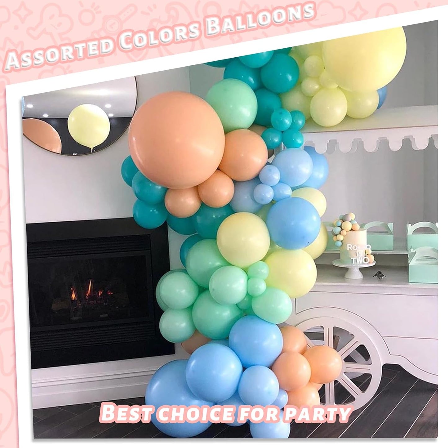 LovesTown 15PCS Pastel Balloons 18inch, Colored Latex Balloons Garland Arch Matt Balloons for Birthday Wedding Engagement Graduation Anniversary Easter Party Decoration