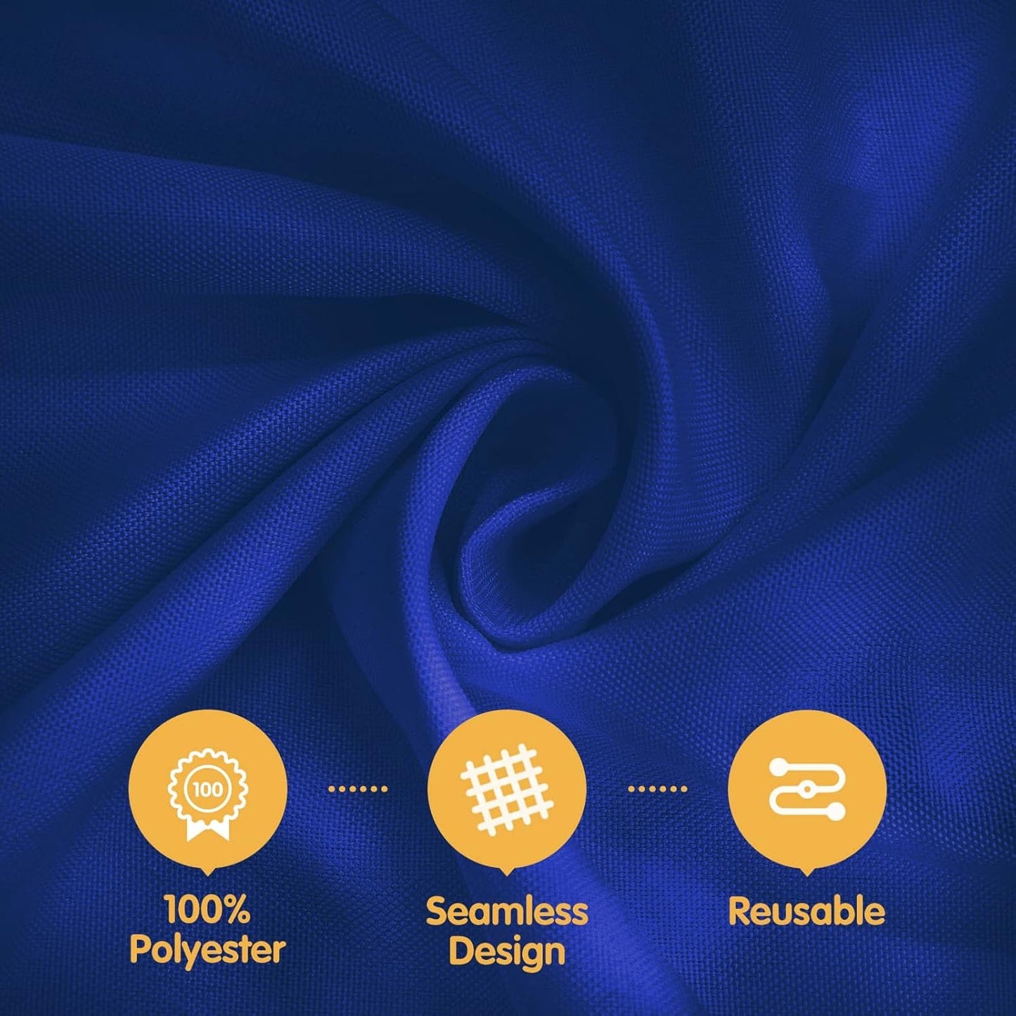 BRILLMAX 6 Pack Navy Blue Tablecloths for 8 Foot Rectangle Tables 60 x 126 Inch - 8ft Rectangular Bulk Linen Polyester Fabric Washable Cloth Cover for Wedding Reception Banquet Birthday Party