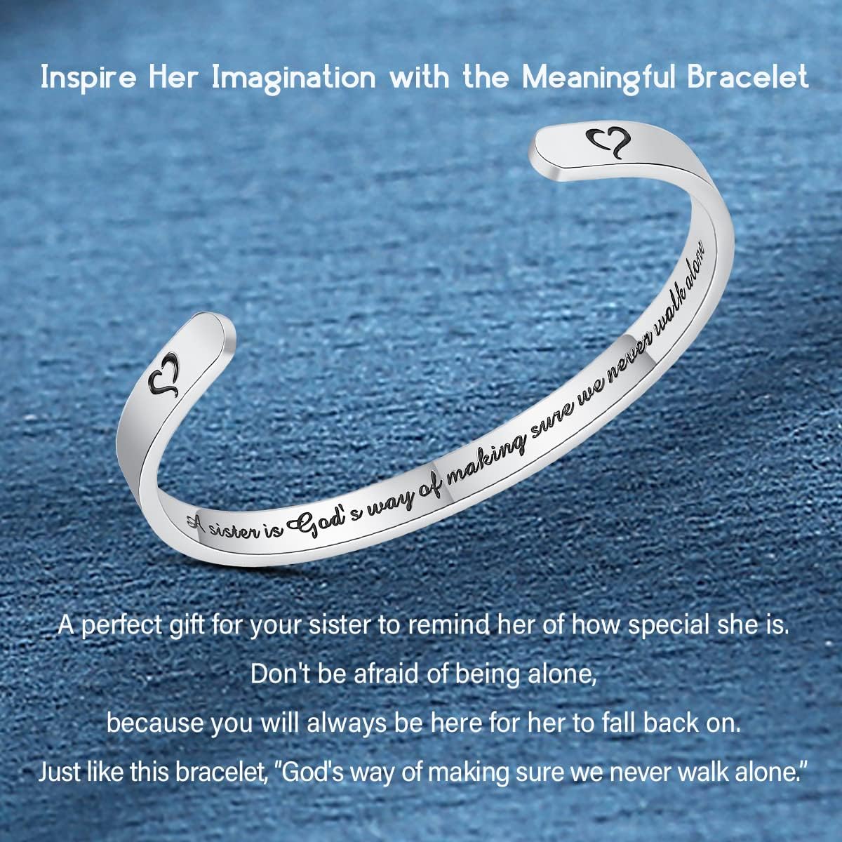 SAM & LORI Personal Bracelets for Teens/Women-Inspirational Jewelry Gifts (Various Designs) for Daughter/Sister/Mom/Friends-Adjustable Bracelet in a Pretty Gift Box