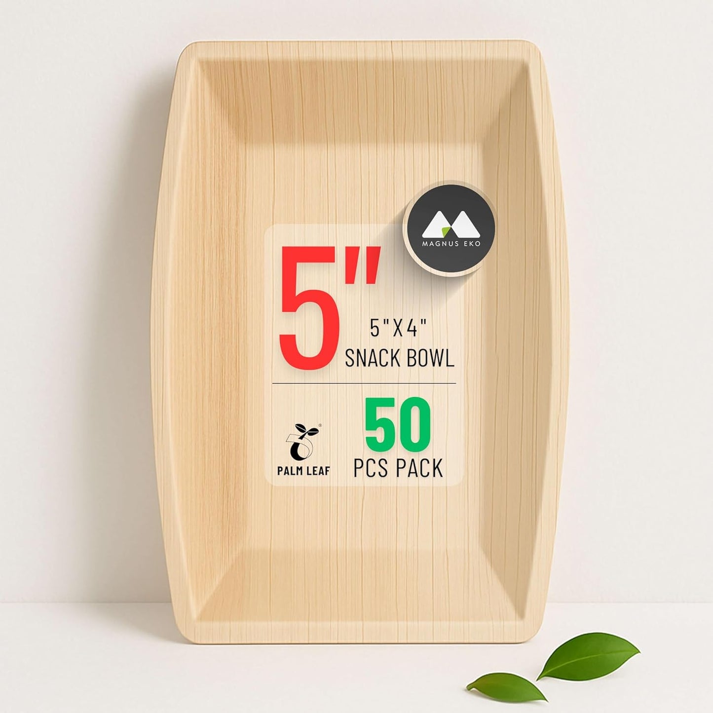 | 200 ml / 7 Oz Snack Bowls 50 pcs | Disposable Bowls for Party | Eco Friendly, Compostable and Biodegradable serving bowls for Catering, Weddings and Parties