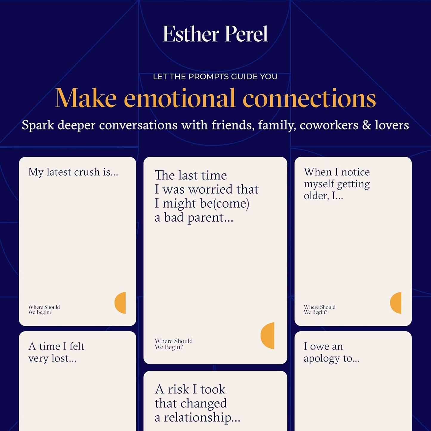 ESTHER PEREL Where Should We Begin? A Game of Stories - Conversation Cards for Couples & Friends - Interactive Couples Game with 200 Prompt Cards - 2-6 Player - Card Games for Couples & Date Night