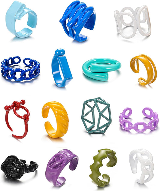 iF YOU 25 Pcs Gold Knuckle Ring Set for Women, Chunky Stackable Finger Midi Rings, Silver Simple Stacking Cute Rings Pack Trendy Stuff Jewelry Gift