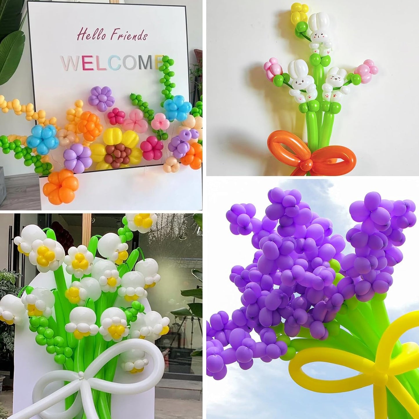 100Pcs Color 260 Balloons, Long Balloon for Tying Balloon Arch, Multicolor Long Skinny Balloons for Twisting Ballons Animal balloons Birthday Party Wedding Festival Decorations