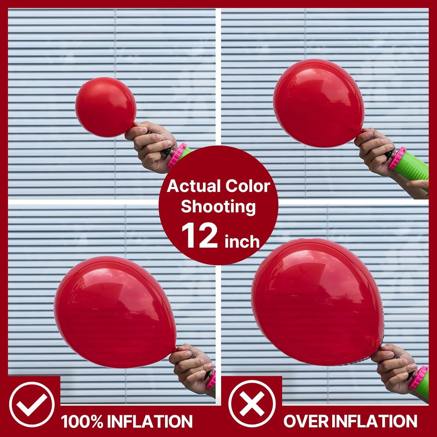 PartyWoo Red and Gold Balloons, 140 pcs Ruby Red and Gold Balloons Different Sizes Pack of 18 Inch 12 Inch 10 Inch 5 Inch for Balloon Garland or Balloon Arch as Birthday Decorations, Party Decorations