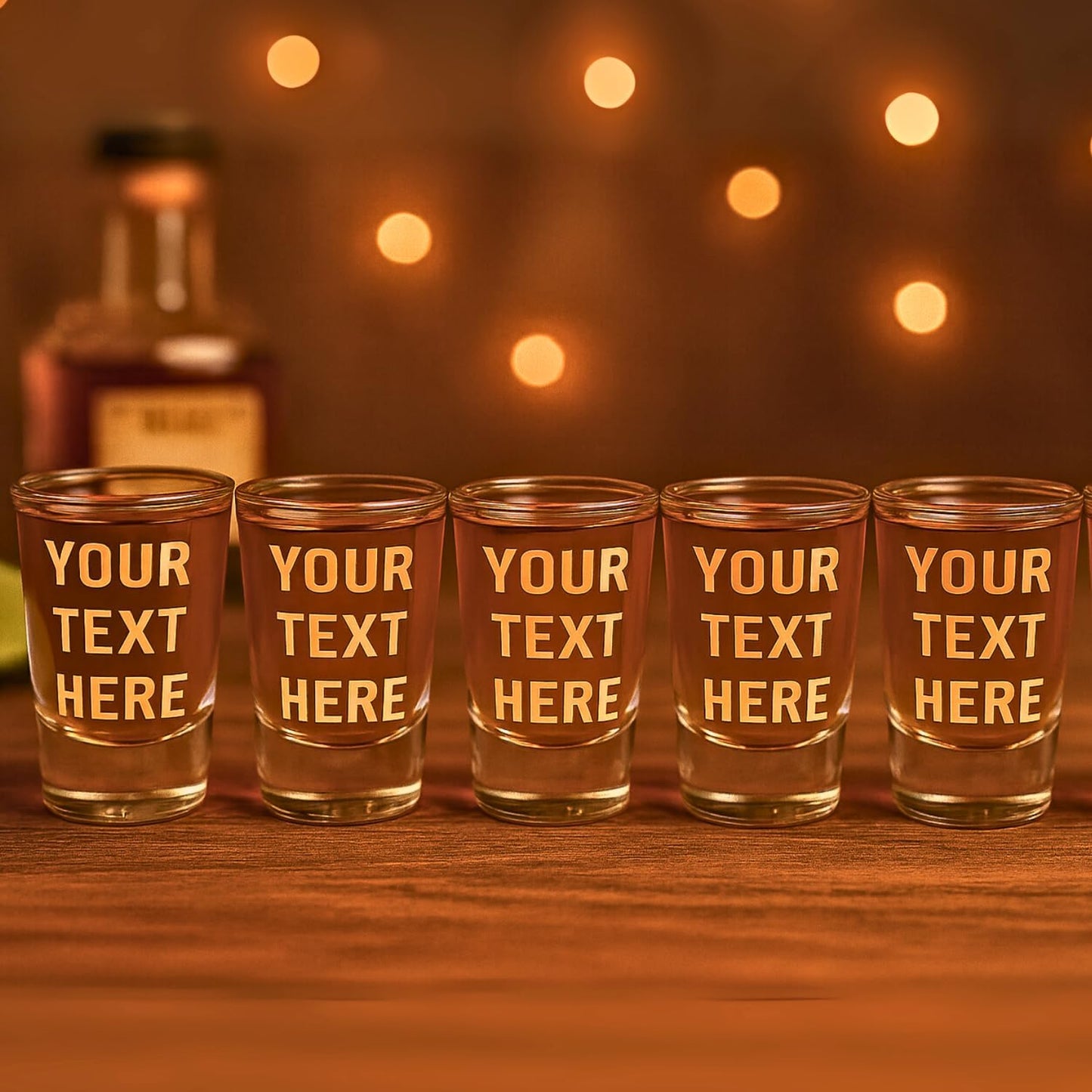 Gifts Inscribed Personalized Shot Glasses Set of 5 – Custom Text Drinking Glasses – Engraved Shot Glass Gift for Men, Wedding, Anniversary, Birthday, Engagement