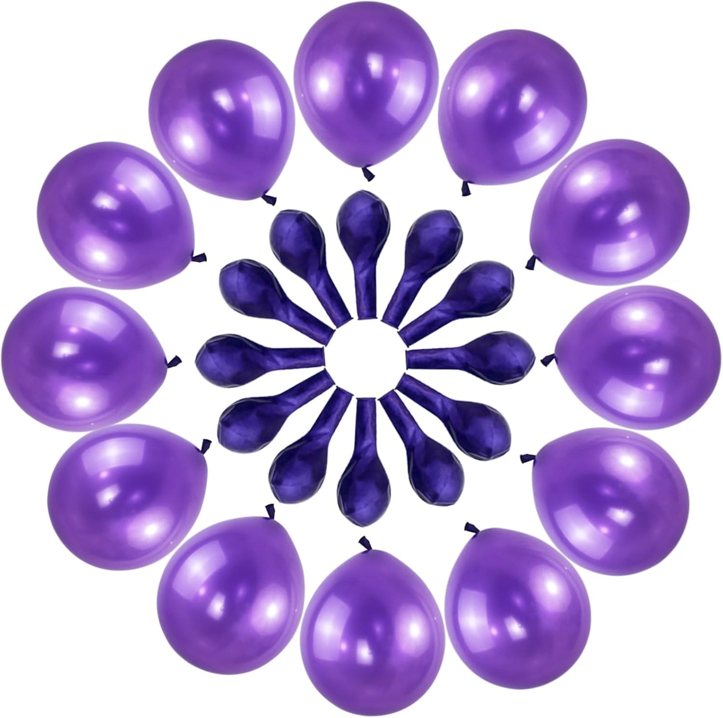 120 Pack Pearl Purple Balloons, Bright 12 inch Royal Purple Latex Party Balloons for Birthday Wedding Baby Shower Halloween.