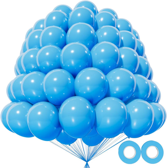 KAWKALSH 200pcs Light Blue Balloons 5 Inch, Small Mini Latex Balloons for Party Birthday Baby Shower Anniversary Festival Arch Garland Decoration